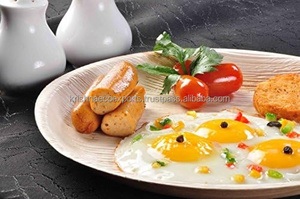 Assiettes jetables rondes en feuille de palmier de 8 pouces, compostables, pour pizzas et sandwichs, compatibles micro-ondes, idéales pour événements, mariages et traiteurs – Vente Flash - Product Image 5