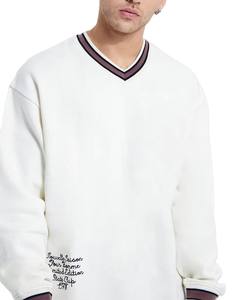 Sweat-shirt à capuche personnalisé en coton respirant à col en V pour homme, impression 3D OEM en gros, sweat-shirt unisexe de qualité supérieure - Product Image 3