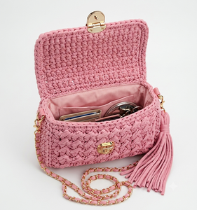 Bolso cruzado de lujo para mujer, elegante y moderno, con diseño de tejido trenzado y herrajes dorados, ideal para fiestas. - Product Image 2