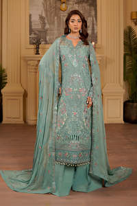 Robes de soirée brodées de luxe pour femmes, tenue de fête pakistanaise, ensemble 3 pièces, taille et couleur personnalisées, robe de mariage traditionnelle - Product Image 6