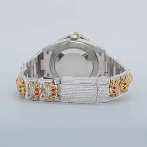 RB Gems Reloj Mecánico de Lujo Unisex para Hombre Moissanite LGD Diamantes Caja Cuadrada Única Banda de Acero Inoxidable ETA Estilo Hip Hop - Product Image 3