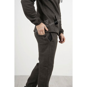 Ensemble de survêtement pour homme de haute qualité, sweat-shirt à capuche et pantalon de survêtement, personnalisé, double capuche, deux pièces, 100% coton molletonné - Product Image 3