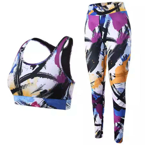 Yoga Set Three Piece Fitness Outfit Jacket Sports Bra <b>Leggings</b> Stylish Gym Wear Yoga Set For Womens Running Training Activewear - Product Image 2