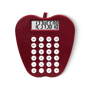 <span class=keywords><strong>Calculatrice</strong></span> à affichage numérique <span class=keywords><strong>Apple</strong></span> 8 bits mignonne Fournitures étudiantes pratiques alimentées par batterie - Product Image 1