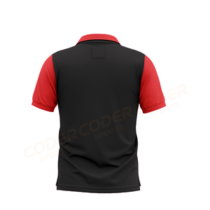 Chemises polo unisexes en polyester/coton 240 GSM respirantes, manches courtes, couleur unie, personnalisables pour hommes, logo personnalisé. - Product Image 2