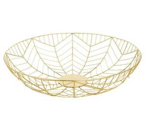 Modern Gold Metal <b>Wire</b> Fruit Bowl Starburst Geometric Design Decorative Tabletop Centerpiece <b>Basket</b> Kitchen Countertop Tray - Product Image 4