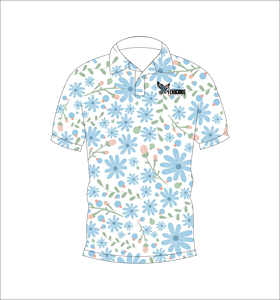 เสื้อโปโลพิมพ์ลายดอกไม้สีน้ำเงินสำหรับผู้ชาย แขนสั้น สวมใส่สบาย เหมาะสำหรับฤดูร้อน เล่นกอล์ฟ น้ำหนักเบา มีปก แฟชั่น - Product Image 3
