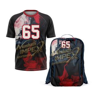 Ensemble de maillots de football américain 7 contre 7 de qualité supérieure, personnalisables, avec sublimation par compression - Product Image 4