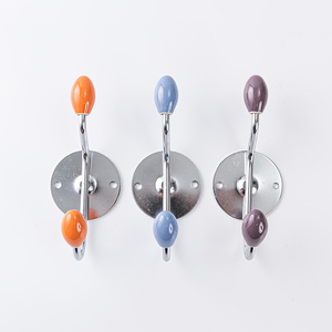 Colorful <b>Wall</b> <b>Hook</b> Metal Coat Rack Peg <b>Hook</b> Decorative Entrance Bathroom Organizer - Product Image 2