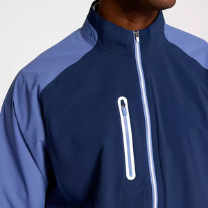 Veste de sport softshell patchwork pour performance athlétique en extérieur, coupe-vent personnalisé par sublimation, veste de golf - Product Image 4