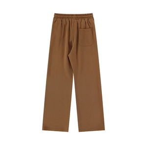 Men's <b>Brown</b> Elastic Waist Sweatpants With White Letter Print Drawstring Casual <b>Joggers</b> 100% Cotton Autumn Wear - Product Image 5