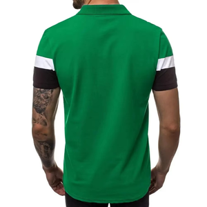Camiseta de Hombre, 100% Algodón, Transpirable, de Manga Corta, Tejida, Informal, Diseño Verde, Negro y Blanco - Product Image 4