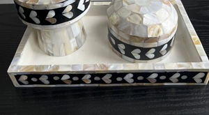 Ensemble brûleur d'encens artisanal en nacre avec boîte de rangement et plateau, support d'aromathérapie - Product Image 4