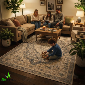 Elegante Alfombra Decorativa |   Alfombra de Piso de Mezcla de Lana, Algodón y Seda |   Fibras Sintéticas Naturales Duraderas para una Decoración del Hogar Elegante 2026 - Product Image 4