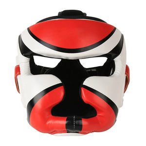 Nouveau design, vente en gros OEM, casque de boxe en PU, protège-tête intégral, protection de la tête, protège-tête de Taekwondo blanc - Product Image 1