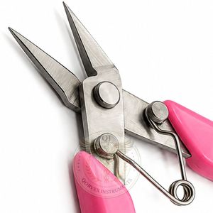 Alicates de punta fina micro para cadena, mordazas planas parcialmente de acero Qorvex, herramientas para hacer joyas, doblado y moldeado de alambre artesanal - Product Image 2