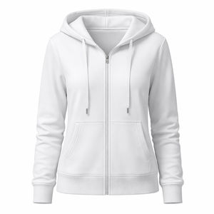 Wholesale Custom <b>Zip</b> <b>Up</b> Women Hoodie 100% Cotton Manufacturer - OEM Factory Direct - Product Image 1