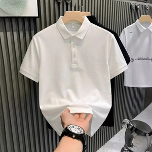 Luxury Shirt T-shirt Designer Clothing Blank Jacquard Pattern Short Sleeve Business Summer High Quality <b>Tshirt</b> for Men - Product Image 1