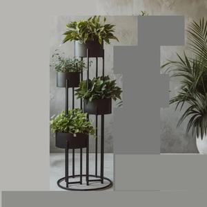 Support à plantes en métal tendance, nouvelle arrivée directe d'usine, lot de 2, porte-pots de fleurs, décoration de jardin intérieur - Product Image 6