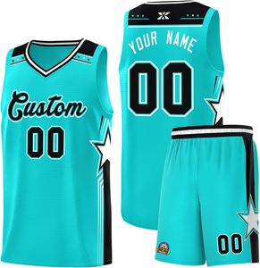 Uniforme de basket-ball imprimé, tenue d'équipe professionnelle, tissu respirant, vêtements de sport légers, débardeur à col en v, unisexe, confortable - Product Image 5