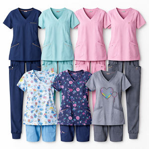 Ensembles de blouses médicales unisexes en coton tissé sur mesure en gros - Fabricant OEM offrant des réductions en gros avec emballage en carton pour l'exportation - Product Image 1