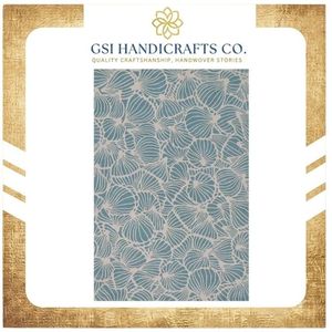 Tapis rectangulaire moderne à motifs abstraits bleu et blanc en polyester antidérapant pour salon, prix de gros - Product Image 2