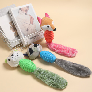 Durable Teething Chew Toy Puppy Interactive Wholesale Elephant <b>Frog</b> Fox Squirrel Plush Tpr Dog Chew Toys - Product Image 2