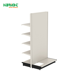 Estantería Metálica para Supermercado HiBRIGHT, Estante de Exhibición Resistente Ajustable para Montaje en Pared con Panel Trasero Vertical - Product Image 5