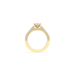 Anillo de compromiso solitario de diamante cultivado en laboratorio HPHT CVD personalizado REYES para mujer, certificado IGI, joyería de oro sólido de 14K - Product Image 6