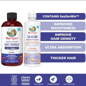 ชุดผลิตภัณฑ์ดูแลเส้นผมออร์แกนิคพรีเมียม Mary Ruth วิตามินไบโอตินชนิดน้ำสำหรับการเจริญเติบโตของเส้นผม ป้องกันรังแค ป้องกันผมร่วง บำรุงผิวให้แข็งแรง - Product Image 2