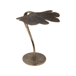 Mesas de centro y auxiliares de lujo, fabricadas en metal de calidad superior con acabado antiguo en latón, diseño de hojas de ginkgo y aspecto atractivo. - Product Image 1