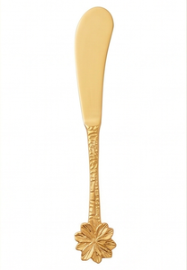 Ensemble de couverts plaqués or avec manche floral, cuillère, fourchette, couteau, métal, design glamour, pour la vaisselle de mariage - Product Image 3