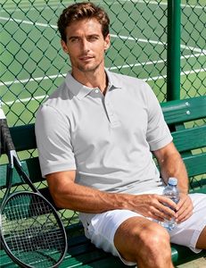 Men's Short Sleeve 100% Cotton Pique Polo Shirt <b>Classic</b> Collar Solid Color Casual Breathable Knitted Regular Fit - Product Image 3