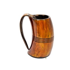Mug à boire Viking en corne de buffle organique polie - Meilleure qualité, portable, taille et logo personnalisables - Product Image 1