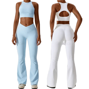 Ensemble de yoga pour femmes, soutien-gorge de sport à séchage rapide, short de sport taille haute, ensemble de vêtements de sport pour la salle de sport et le fitness - Product Image 1