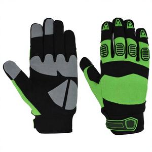 Guantes de Trabajo Mecánico de Cuero Sintético para Hombre, Guantes de Ensamblaje con Protección Extra en la Palma, Protección Antichoque para Manos y Brazos - Product Image 1