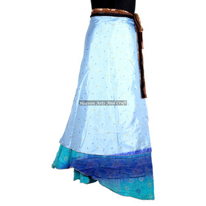 Beach Wear Vintage Silk Magic 38 Inch Length <b>Wrap</b> <b>Skirt</b> Halter Tube Dress Pleasant Floral Long <b>Wrap</b> <b>Skirt</b> Indian Magic <b>Wrap</b> - Product Image 4