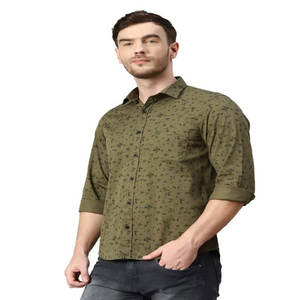 ชุดเดรสทำงานสำหรับผู้ชายแบบสั่งตัดผ้าฝ้ายแขนยาวลำลองปกตั้งป้องกันรอยยับระบายอากาศสำหรับวัยรุ่น - Product Image 1