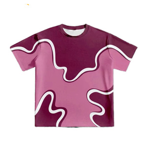 T-shirt pour homme à imprimé abstrait bleu fluide, coutures renforcées, haute durabilité, décontracté, manches courtes, streetwear - Product Image 5