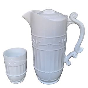 เหยือกเครื่องดื่มอะคริลิคลายนูนและแก้วน้ํา - Product Image 2