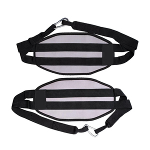 Correas de Levantamiento Ajustables de Nailon Rojo y Negro con Acolchado Antideslizante, Cierre de Hebilla, Elasticidad Moderada y Diámetro Personalizable para Gimnasio - Product Image 2