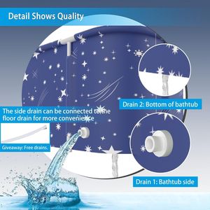 Vasca da bagno termostatica portatile pieghevole efficace manutenzione della temperatura separata bagno famiglia SPA bagno bagno bagno bagno bagno verticale ammollo vasca da bagno - Product Image 4
