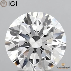 Diamante cultivado en laboratorio CVD de 2.00 quilates, claridad VVS1, color E, forma redonda de 8.18 mm con certificado IGI para anillo personalizado de regalo. - Product Image 1