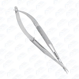 Instruments de microchirurgie fine, instruments médicaux de haute qualité, porte-aiguille micro-ophtalmique Barraquer courbé sans verrouillage, 13 cm (5 pouces) - Product Image 4