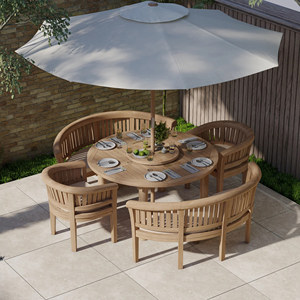 Home <b>Garden</b> Modern Outdoor Furniture Wooden <b>Garden</b> Dining Sets Hotel Outdoor Teak Patio - Luxus - Product Image 1