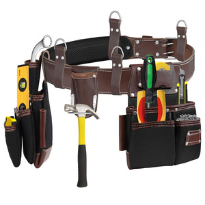 เข็มขัดเครื่องมือหนังพร้อมสายรัดทำงานหนัง |   งานก่อสร้าง - Product Image 4