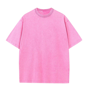 เสื้อยืดโอเวอร์ไซส์ผ้าเจอร์ซีย์คอตตอน 100% แบบย้อมสีเอซิด สั่งทำขายส่งได้ - Product Image 2