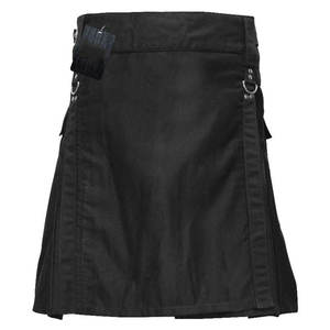 Falda Kilt Tradicional Clásica con Correas y Hebillas Negra para Mujer, Estilo Highland, 2026 - Product Image 2