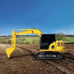 Excavadora de cadenas amarilla profesional de 3 toneladas con cabina de vidrio completamente cerrada y cuchilla niveladora frontal para un nivelación precisa - Product Image 1