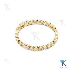 Elegant Bezel Set 4.00MM Lab Grown Round Brilliant Cut Diamond Tennis <b>Bracelet</b> 14K 18K <b>Solid</b> Gold Fine Unisex Luxury Jewelry - Product Image 4